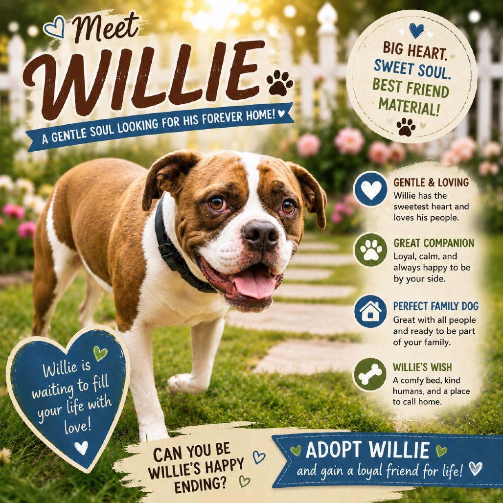 Enlarge Willie, a Adoptable American Bulldog in Waldorf, MD image 3/5