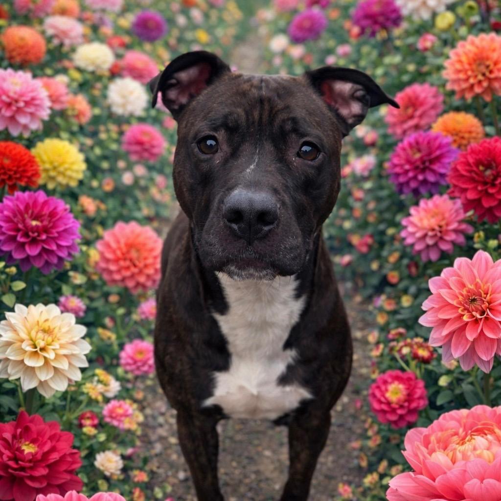 Red, Adoptable, Adult Female Pit Bull Terrier.