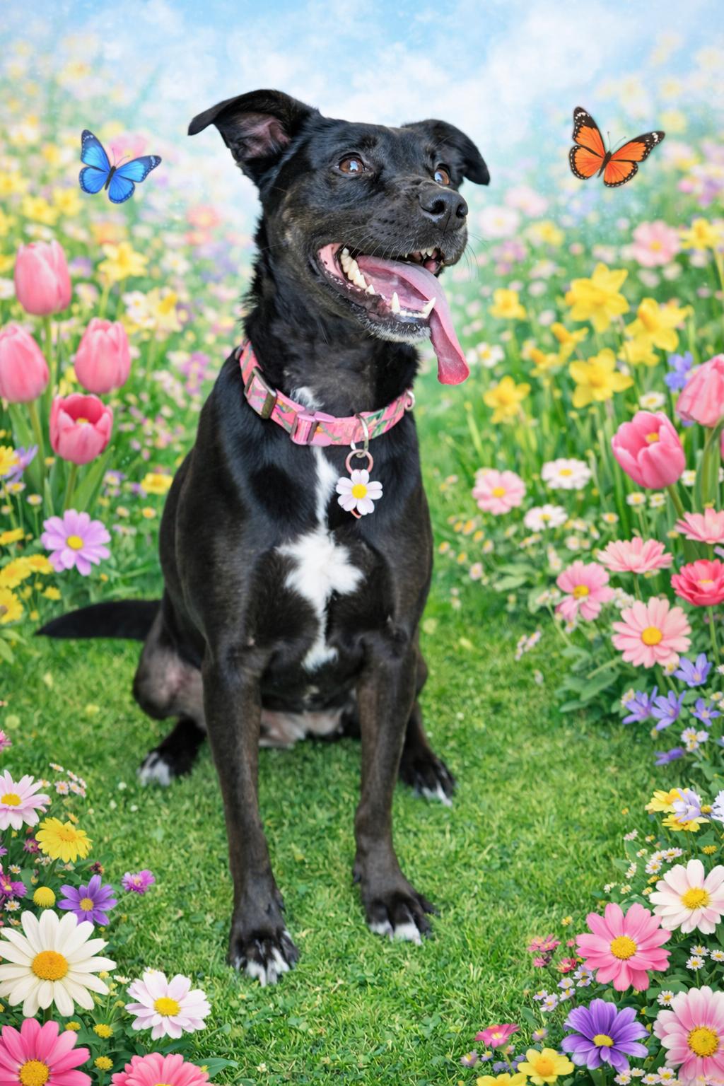 Charlotte, Adoptable, Young Female Labrador Retriever & Terrier.