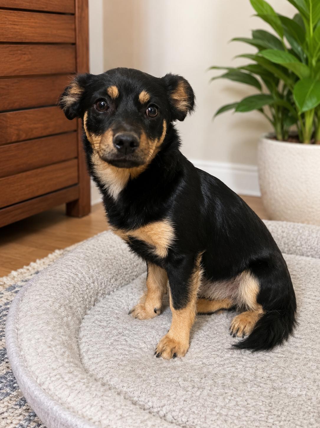 Brittany, Adopted, Young Female Dachshund.