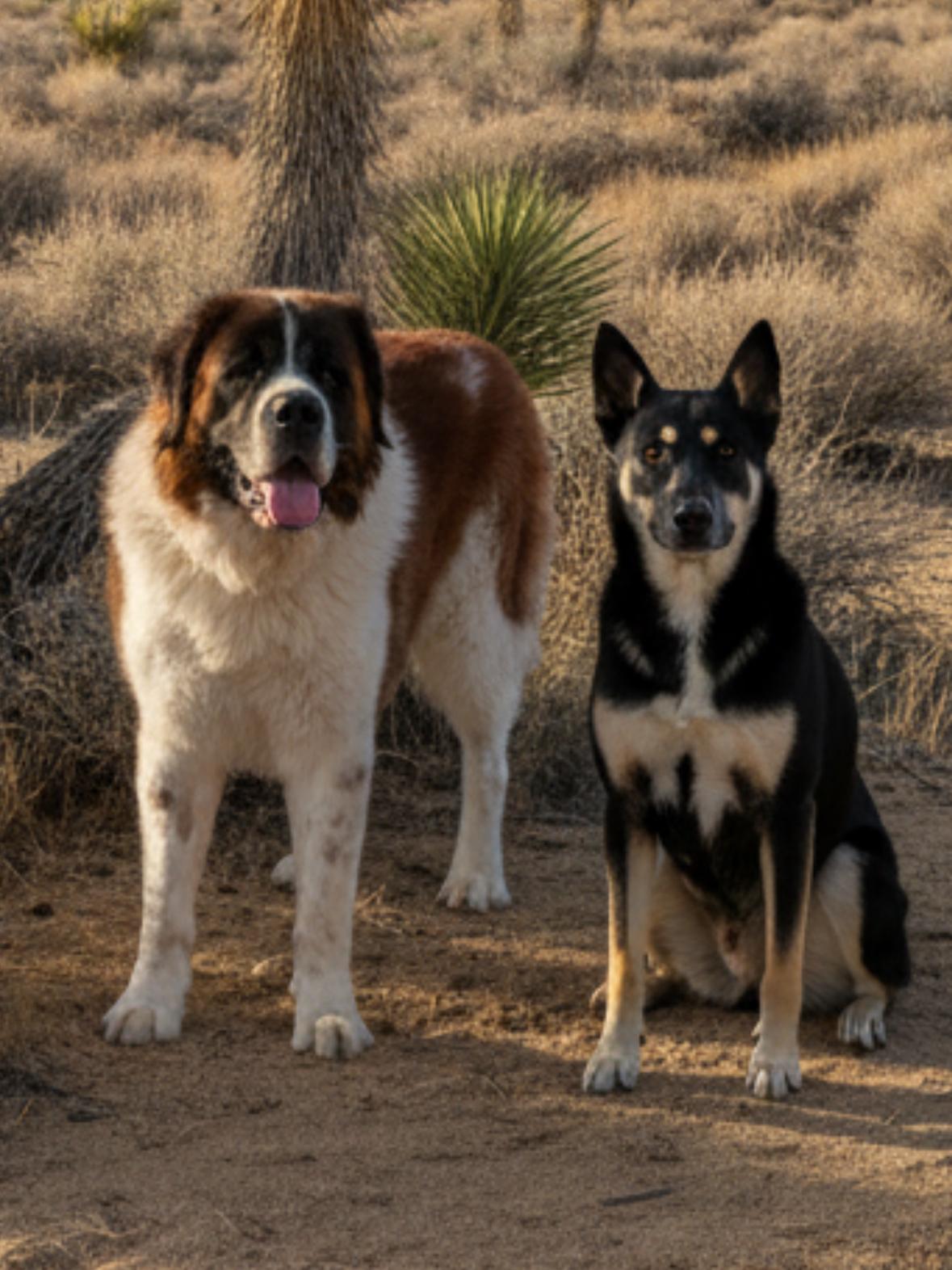 Enlarge Poncho (and his sidekick Blackie), a ADOPTABLE Saint Bernard in Magnolia, TX image 1/4