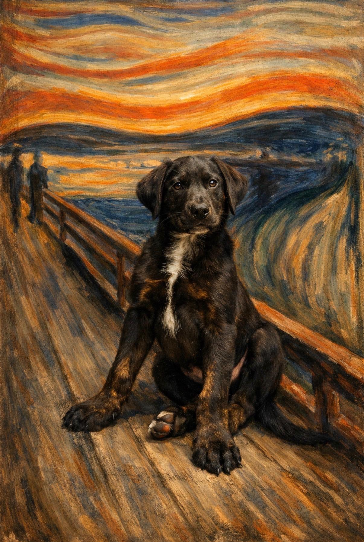 Junior, Adopted, Puppy Male Rottweiler & Labrador Retriever.