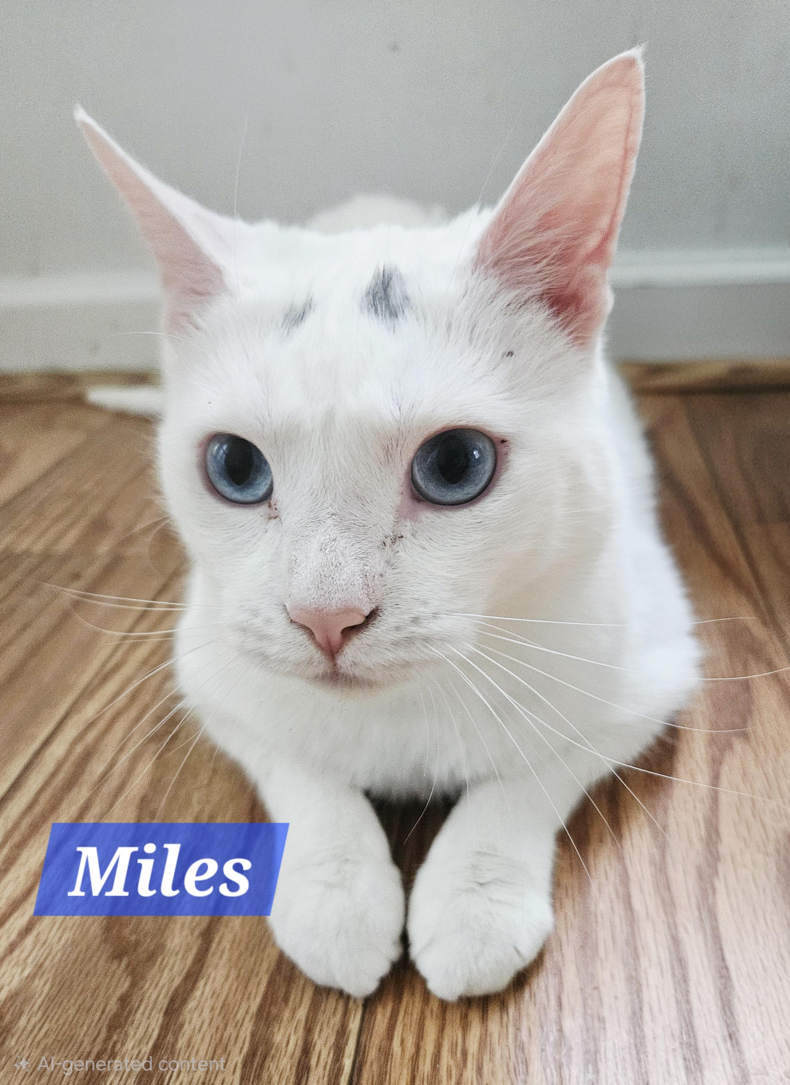 Miles, Adoptable, Adult Male Turkish Van & Siamese.