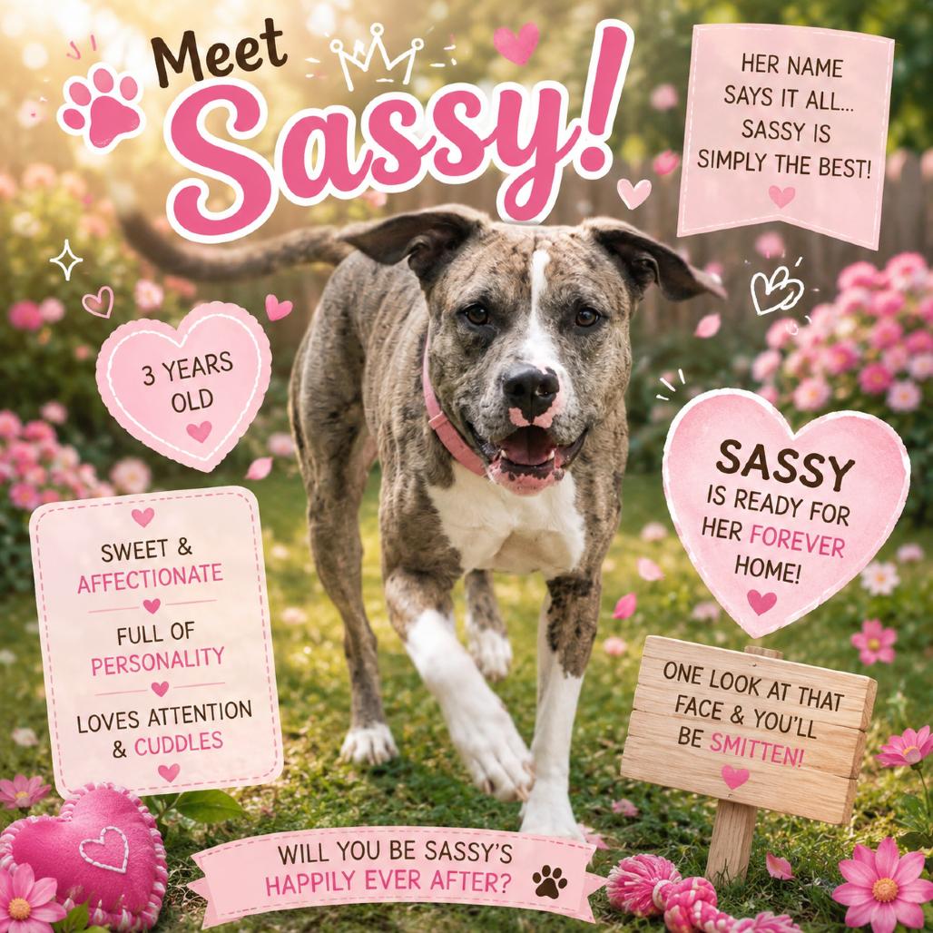 Sassy, Adoptable, Adult Female Australian Cattle Dog / Blue Heeler & Pit Bull Terrier.