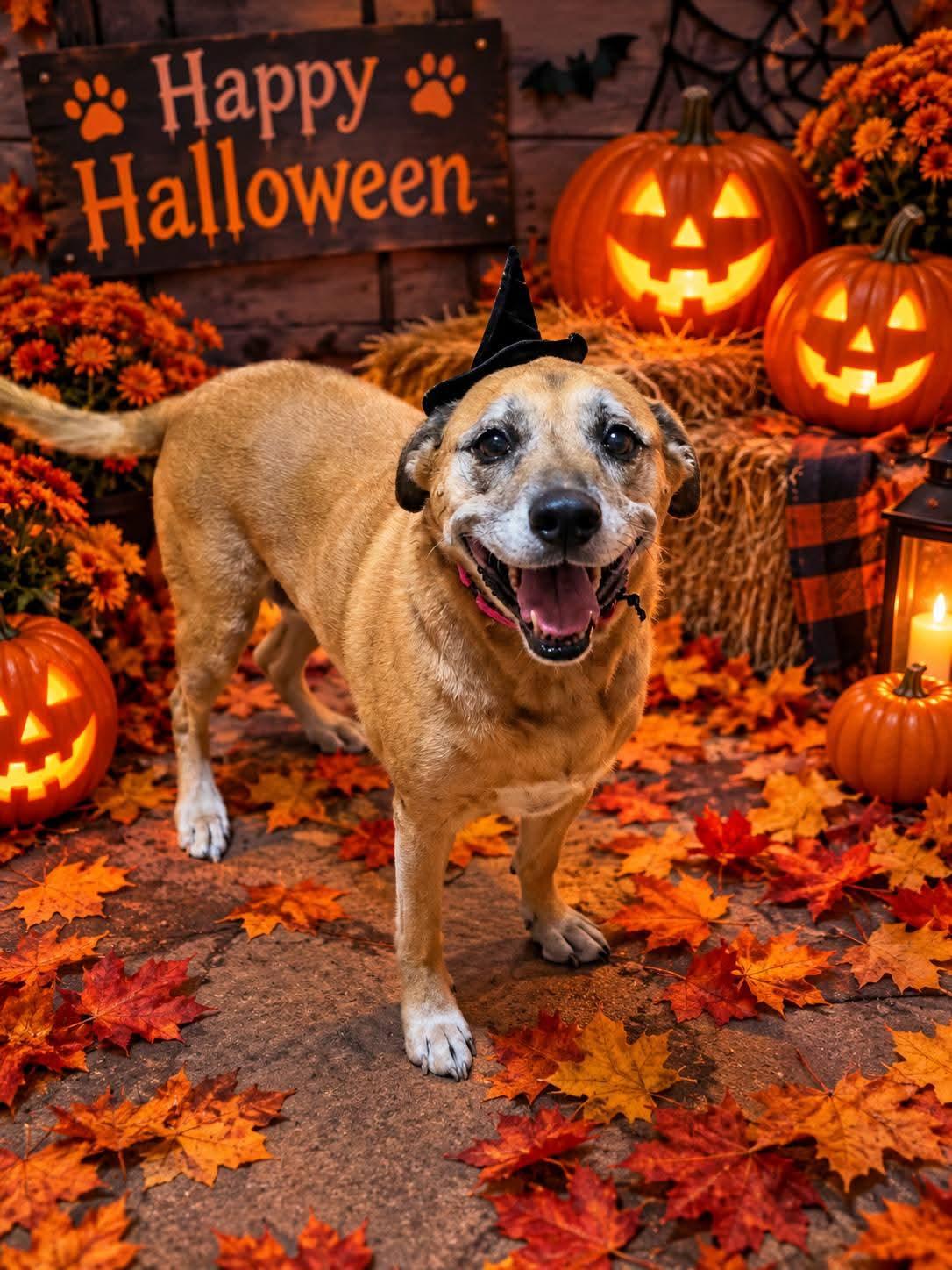 Cafe-Sadie, Adoptable, Senior Female Mixed Breed.