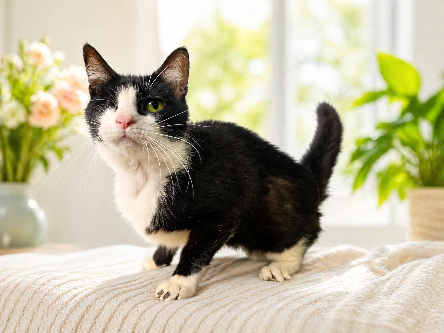 Mr. Purrkins, adopted, Young Male Tuxedo & Domestic Short Hair.