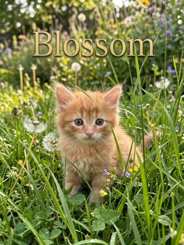 Blossom, Adopted, Kitten Female Domestic Medium Hair.