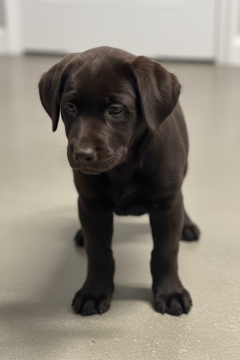 Annie, Adopted, Puppy Female Labrador Retriever.