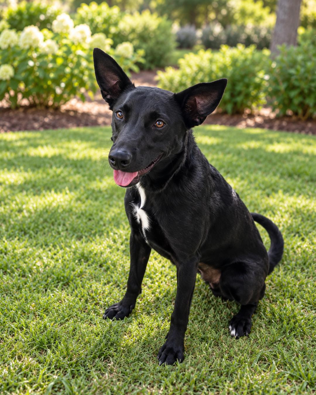 Skye, Adoptable, Young Female German Shepherd Dog & Labrador Retriever.