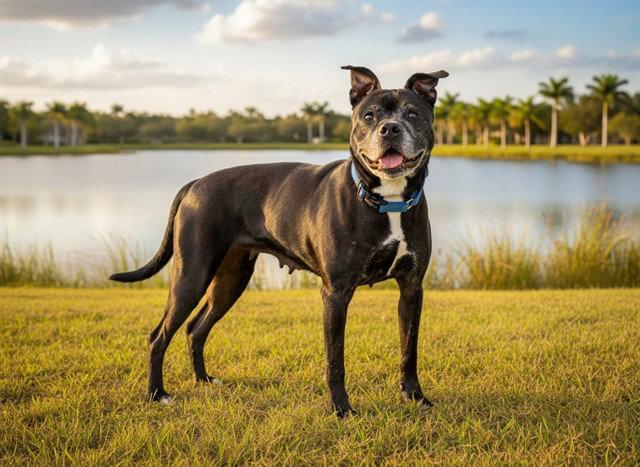 ZOE, Adoptable, Senior Female American Staffordshire Terrier.