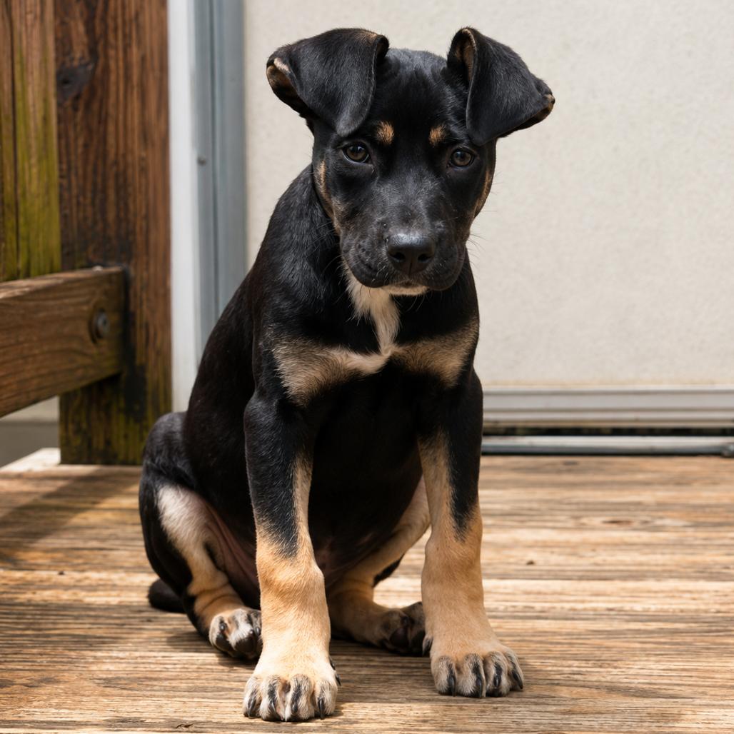 Rio 3 months female AVAILABLE 8/12, Adoptable, Young Female Shepherd.