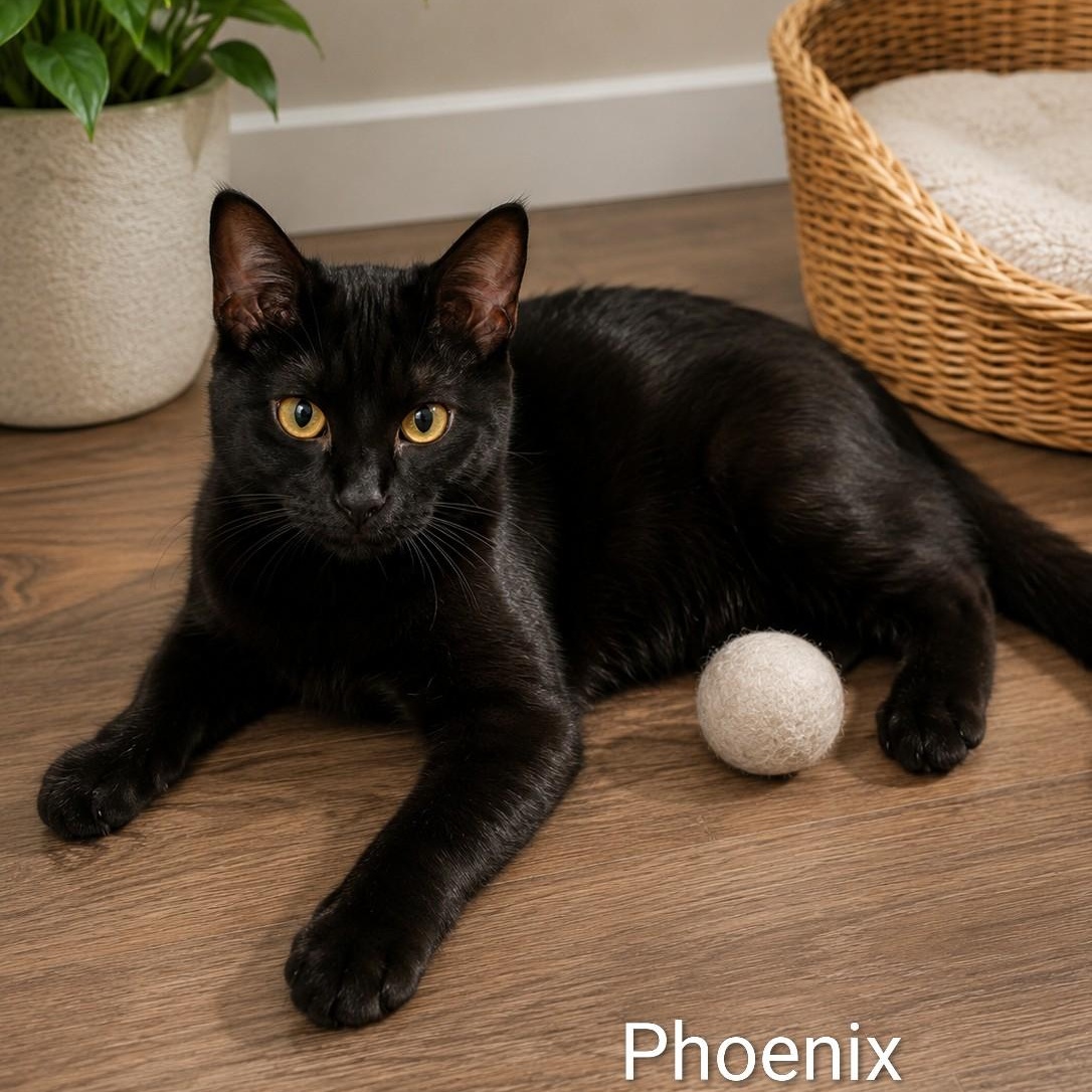 Phoenix, ADOPTABLE, Kitten Male Domestic Short Hair.