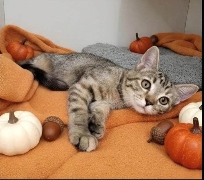 Jem, Adopted, Kitten Female Tabby.