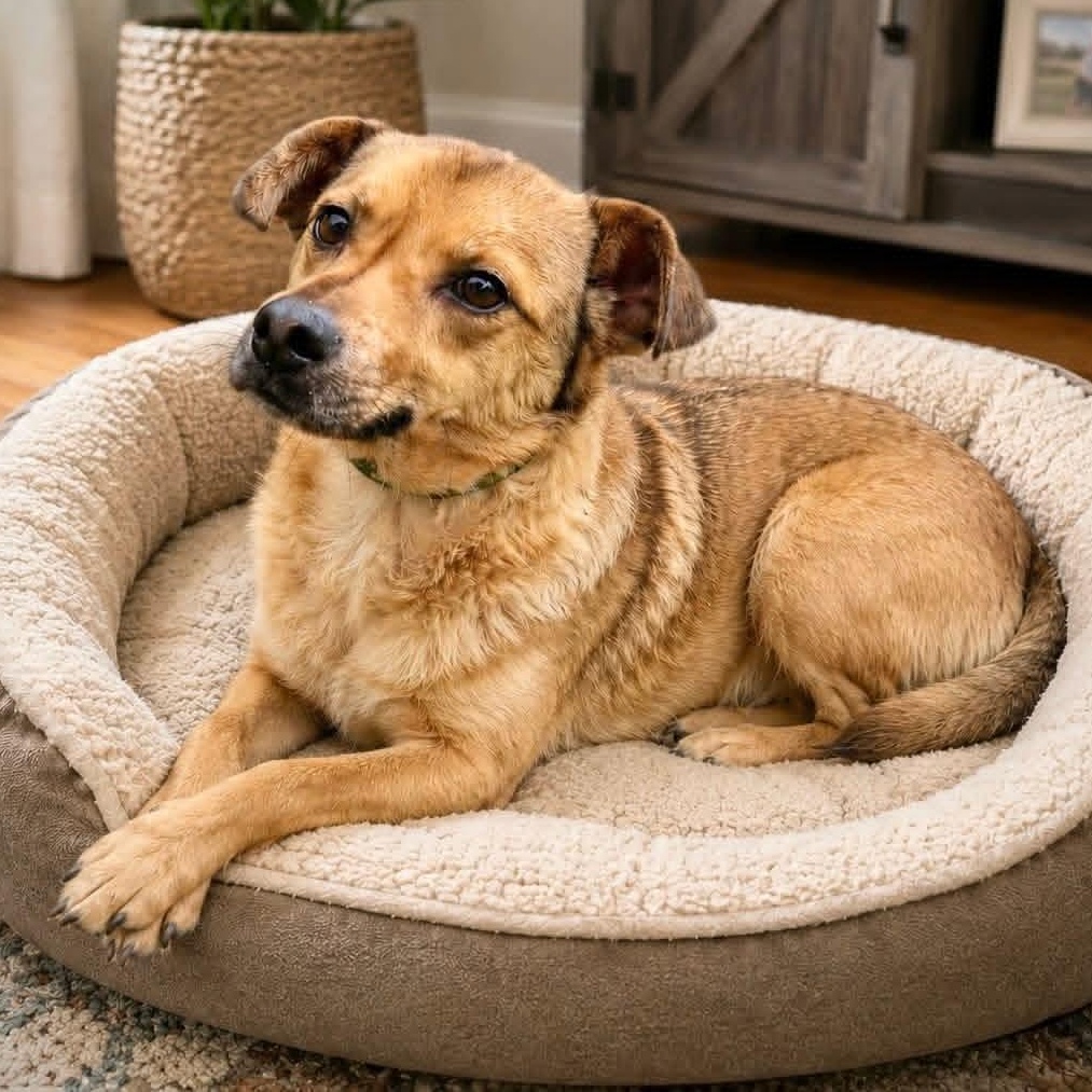 Doobie, ADOPTABLE, Young Male Retriever & Black Mouth Cur.