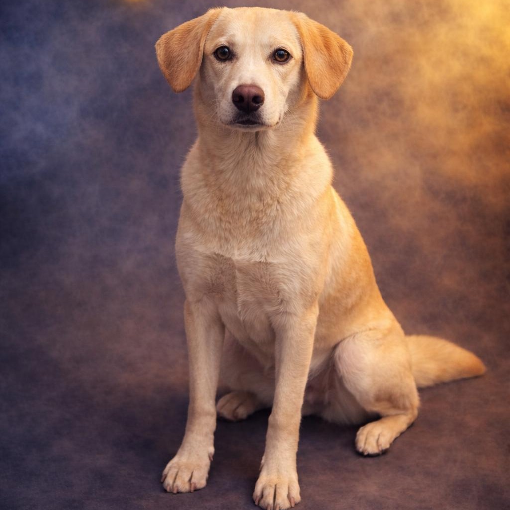 Yeller, ADOPTABLE, Adult Male Yellow Labrador Retriever.