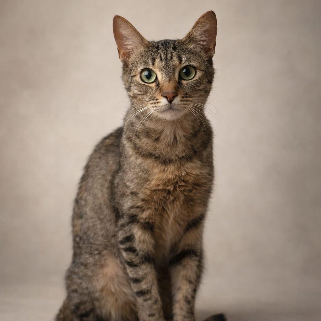 Lupita, adoptable, Young Female Tabby.