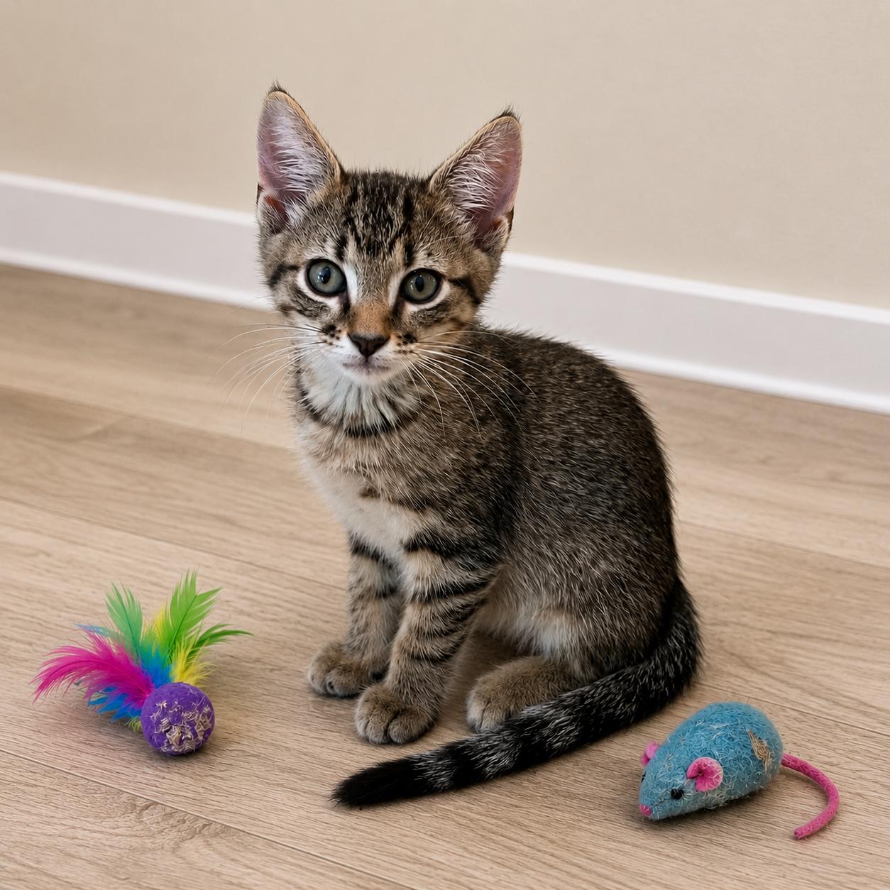 Quill, Adoptable, Kitten Male Tabby & Domestic Short Hair.