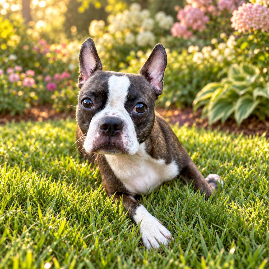 DARLA (691), Adoptable, Adult Female Boston Terrier.
