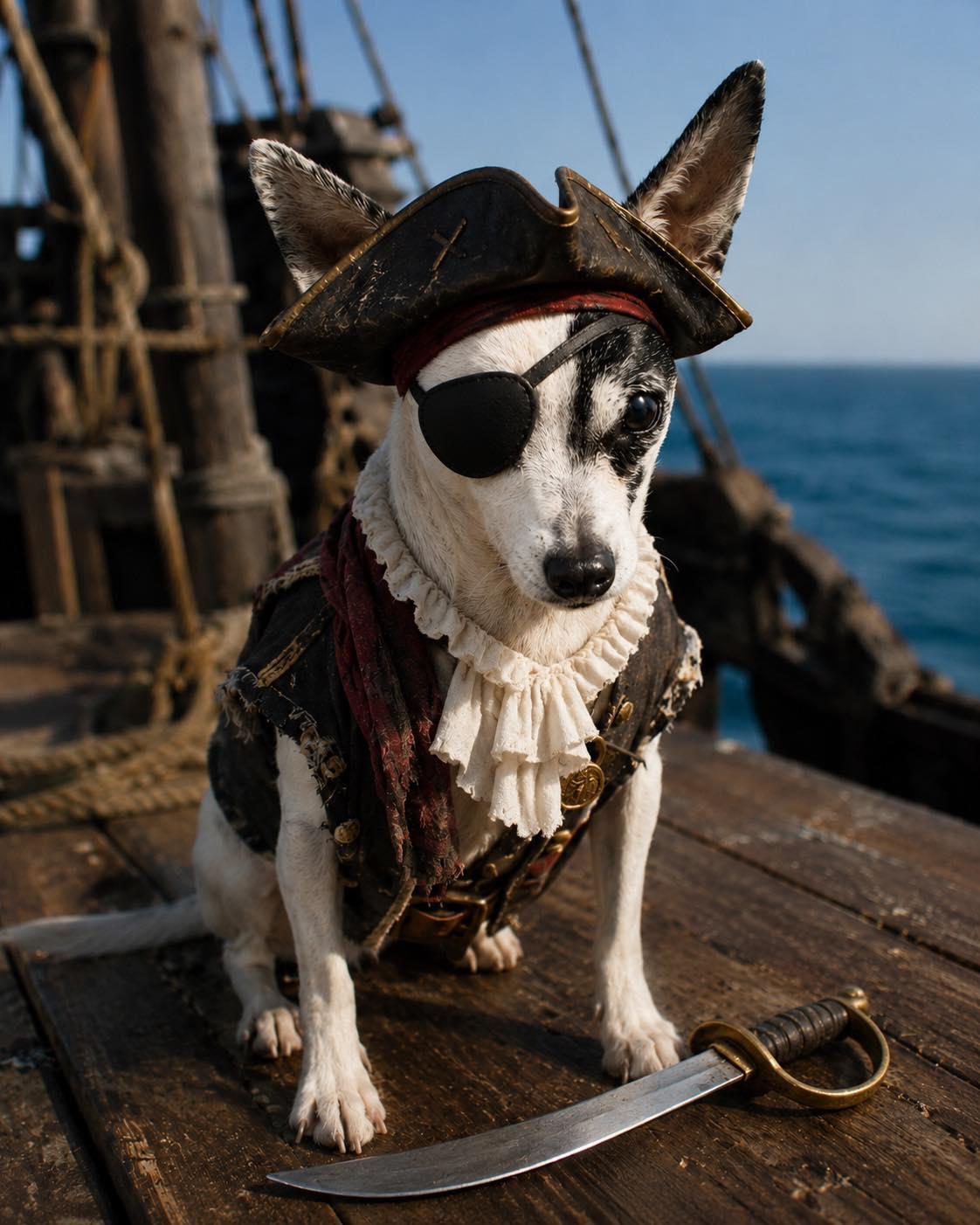 Captain Jack Sparrow, adopted, Senior Male Chihuahua.