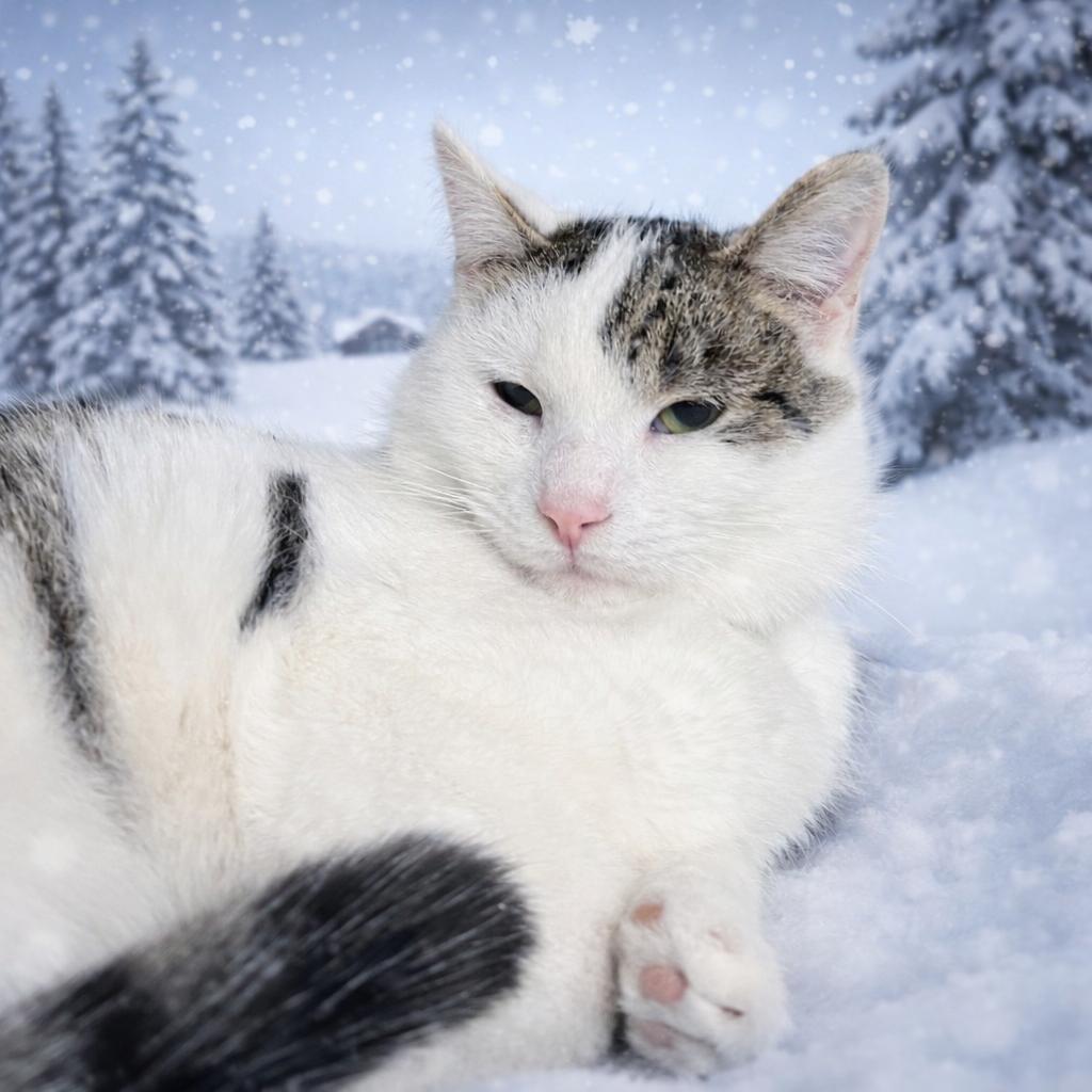 Enlarge Snowflake, a Adoptable Domestic Short Hair in Fort Wayne, IN image 1/2