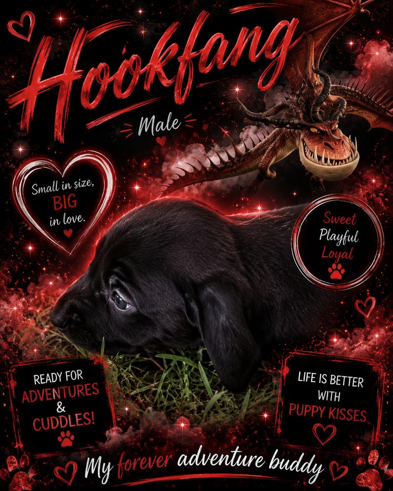 Hookfang, Adoptable, Puppy Male Mixed Breed.