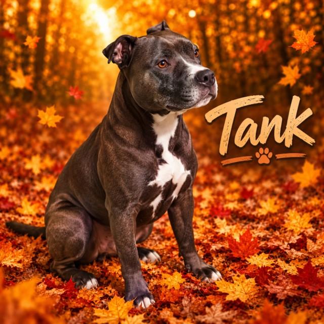 TANK, Adoptable, Adult Male Pit Bull Terrier.