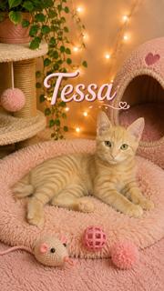 Tessa, Adoptable, Kitten Female Domestic Long Hair.