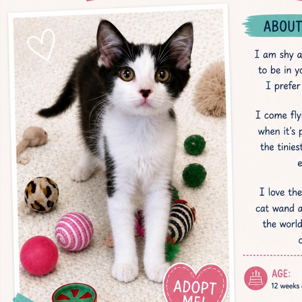 Charlotte (4 months), a ADOPTABLE Domestic Long Hair in Federal way, WA image 1/3