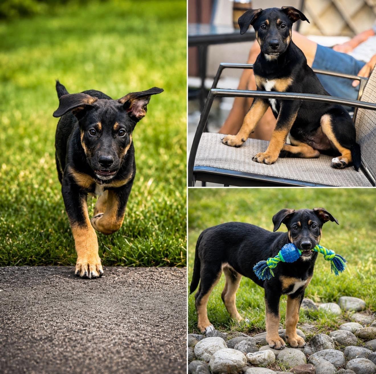 Big Baby Arlo, adopted, Puppy Male Shepherd.