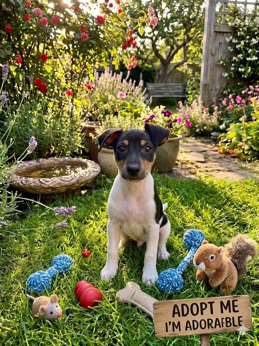 Bernie, ADOPTABLE, Puppy Male Rat Terrier.