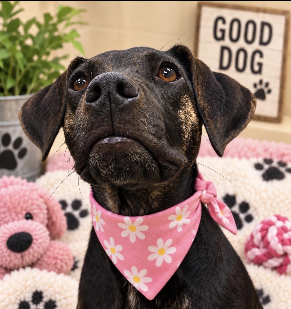 Tsireya, adoptable, Young Female Plott Hound & Labrador Retriever.
