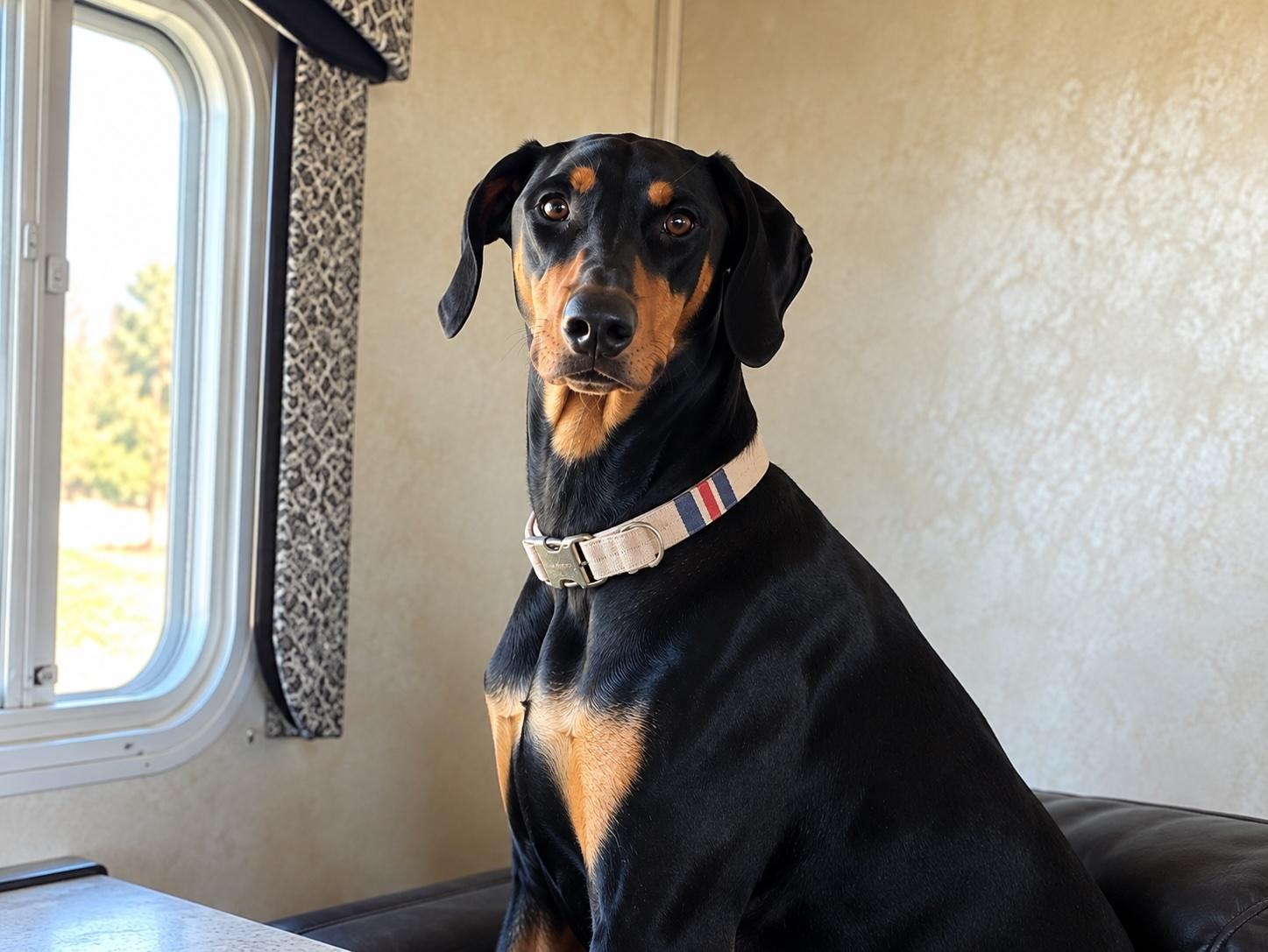 Toby, Adoptable, Adult Male Doberman Pinscher.