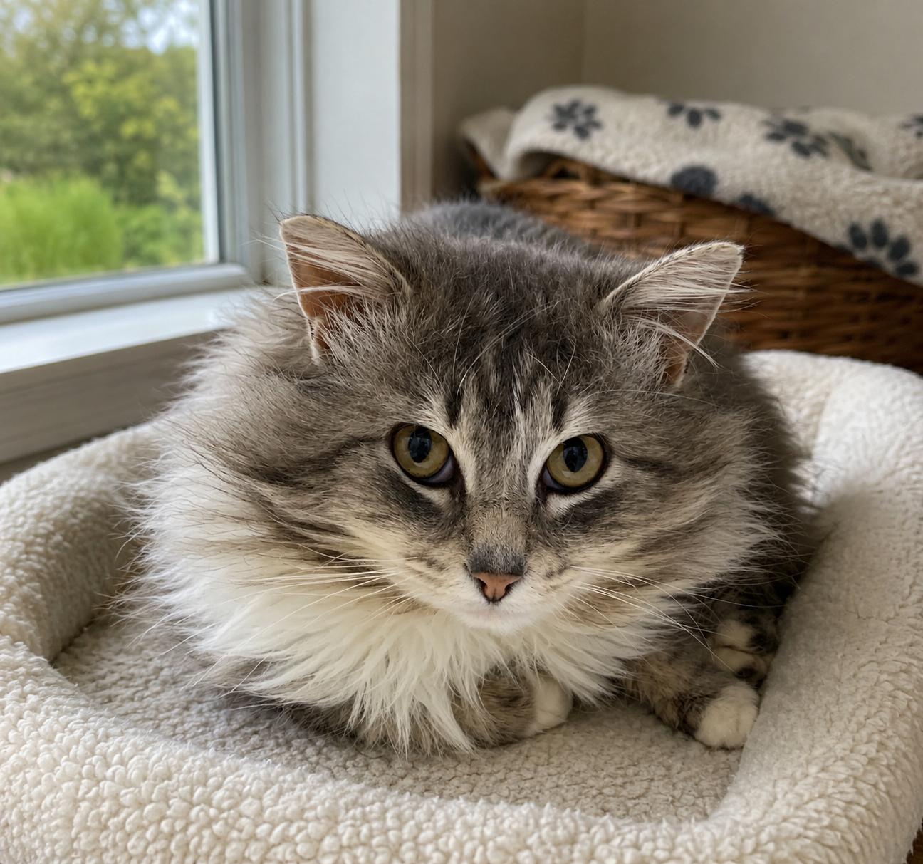 STORMY, a ADOPTABLE Domestic Long Hair in High Level, AB image 2/2