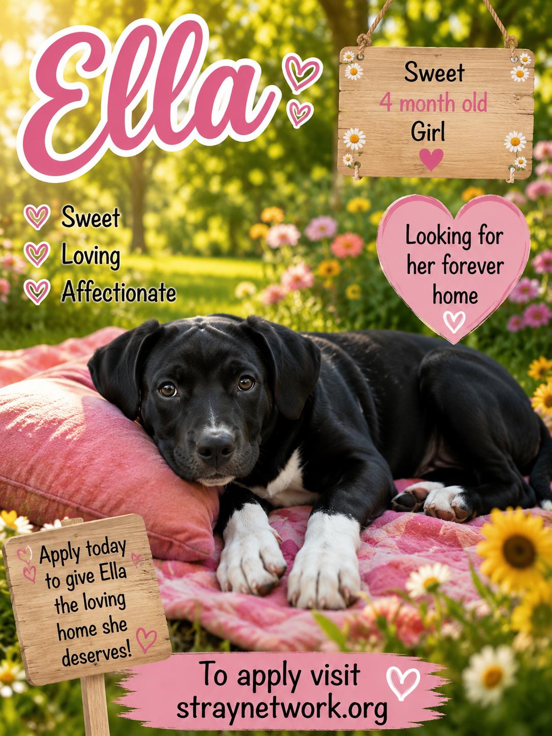 Ella, ADOPTABLE, Puppy Female Labrador Retriever.