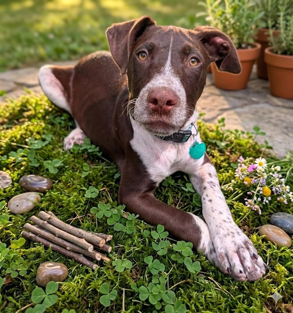 PETER, ADOPTABLE, Puppy Male English Pointer & Mixed Breed.