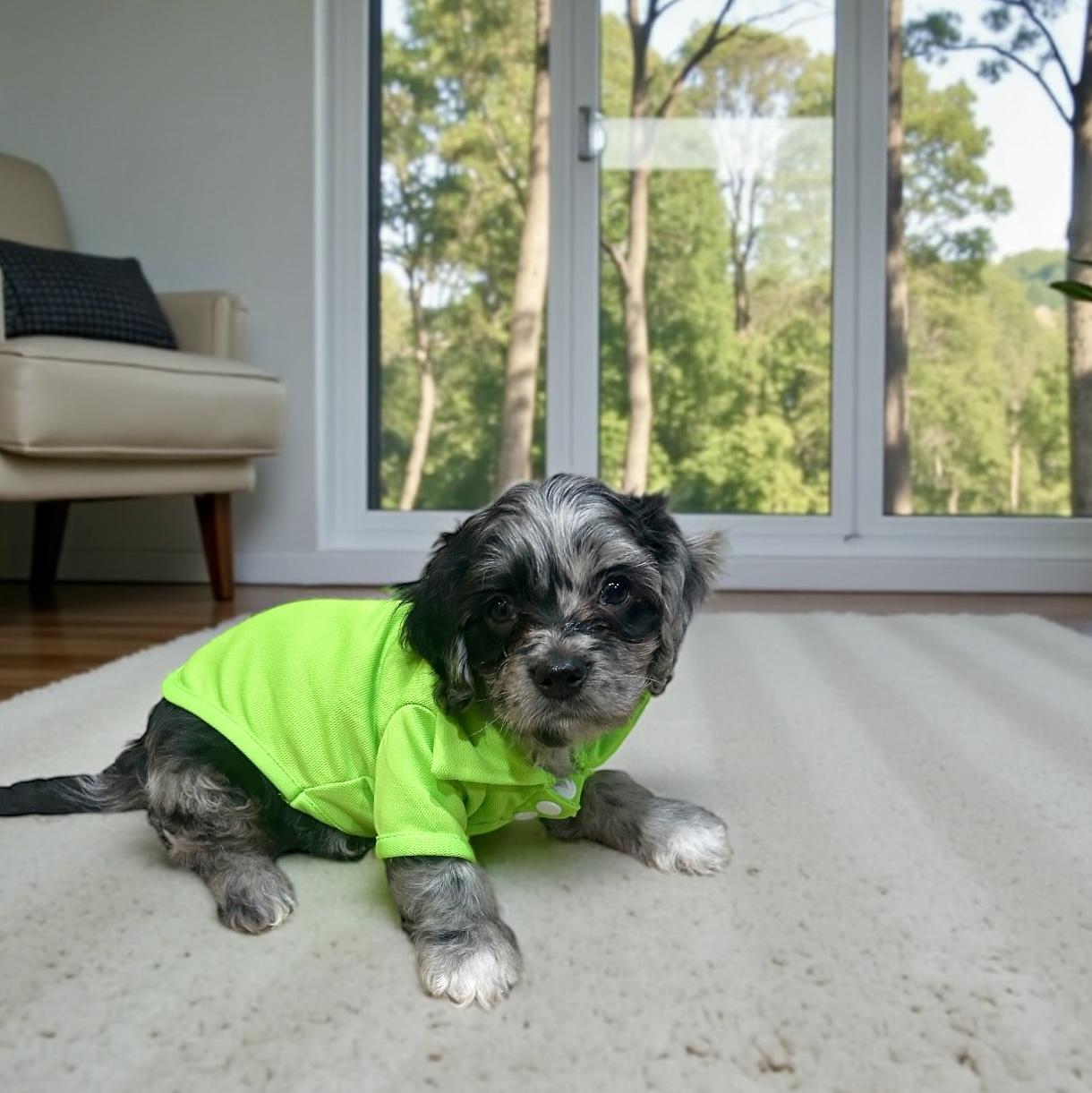 Picasso, adopted, Puppy Male Miniature Poodle.