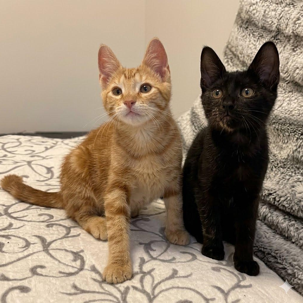 Figgy & Apple, adoptable, Kitten Male Domestic Short Hair.