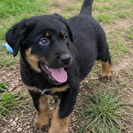 Echo, adopted, Puppy Female Rottweiler & Labrador Retriever.
