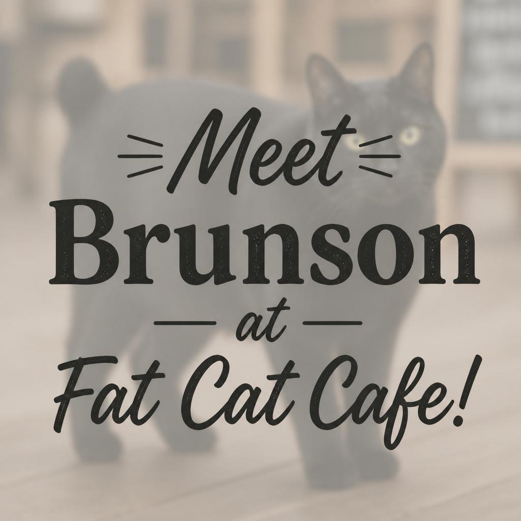 Brunson at Fat Cat Cafe, Adoptable, Kitten Male Domestic Short Hair.
