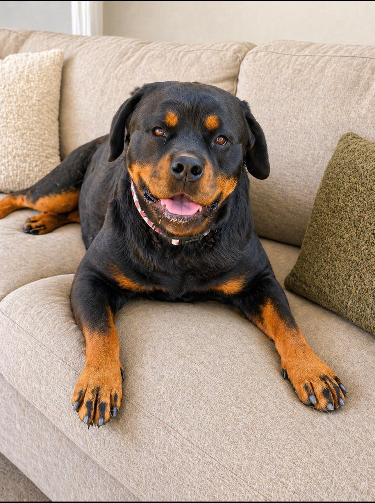 Annie , adopted, Young Female Rottweiler.