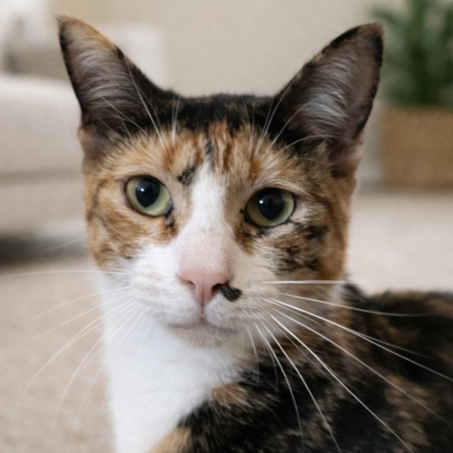Tuvalu, Adoptable, Young Female Calico & Domestic Short Hair.