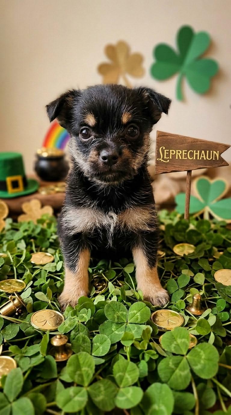 Leprechaun , ADOPTABLE, Puppy Male Terrier & Yorkshire Terrier.