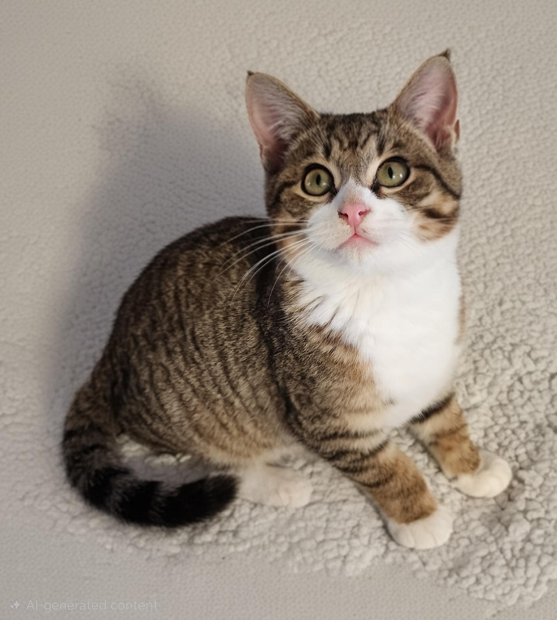 Kane, adopted, Kitten Male Domestic Short Hair.