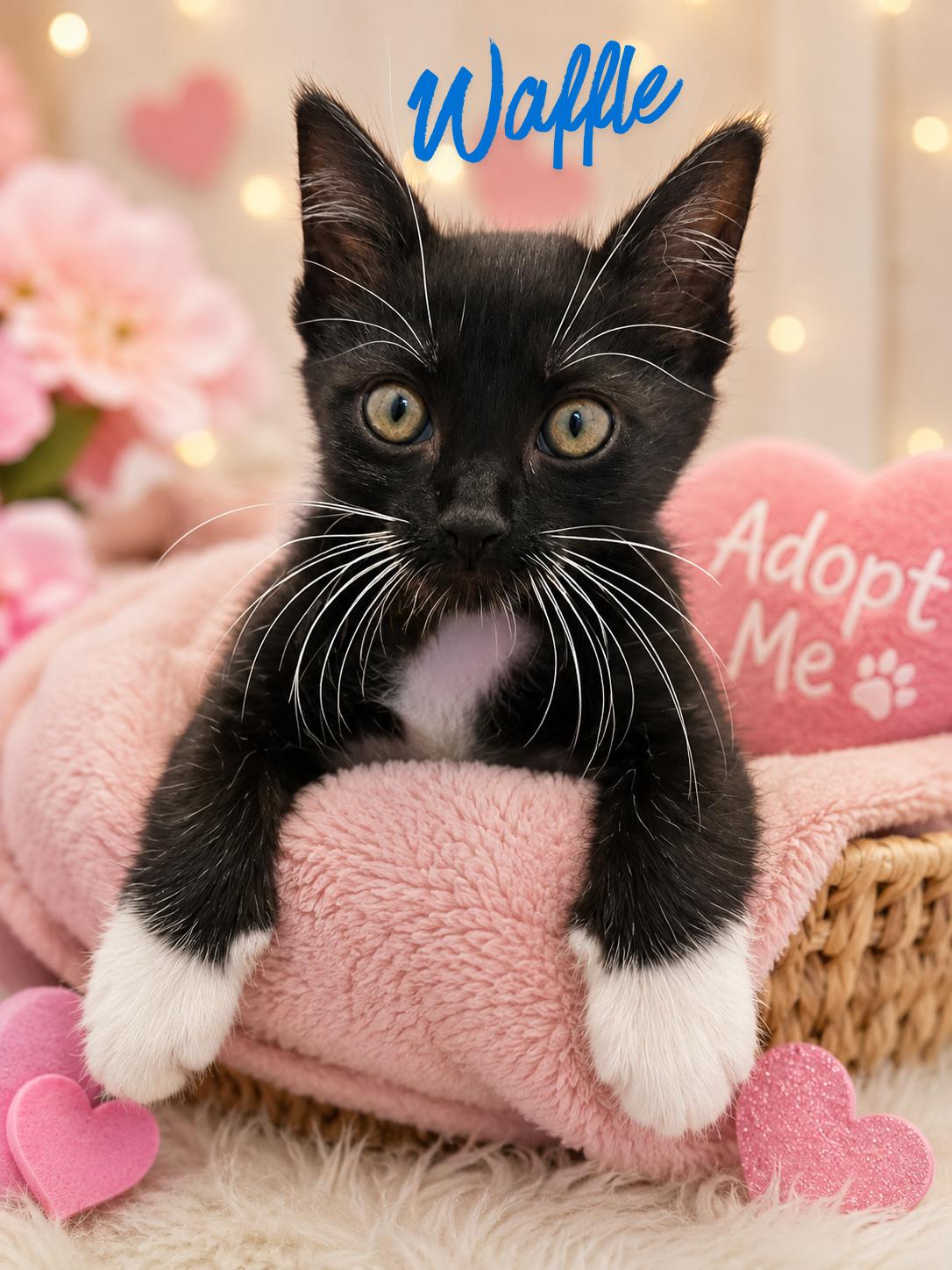 Enlarge Waffle, a Adopted Domestic Short Hair in Orleans, VT image 1/1
