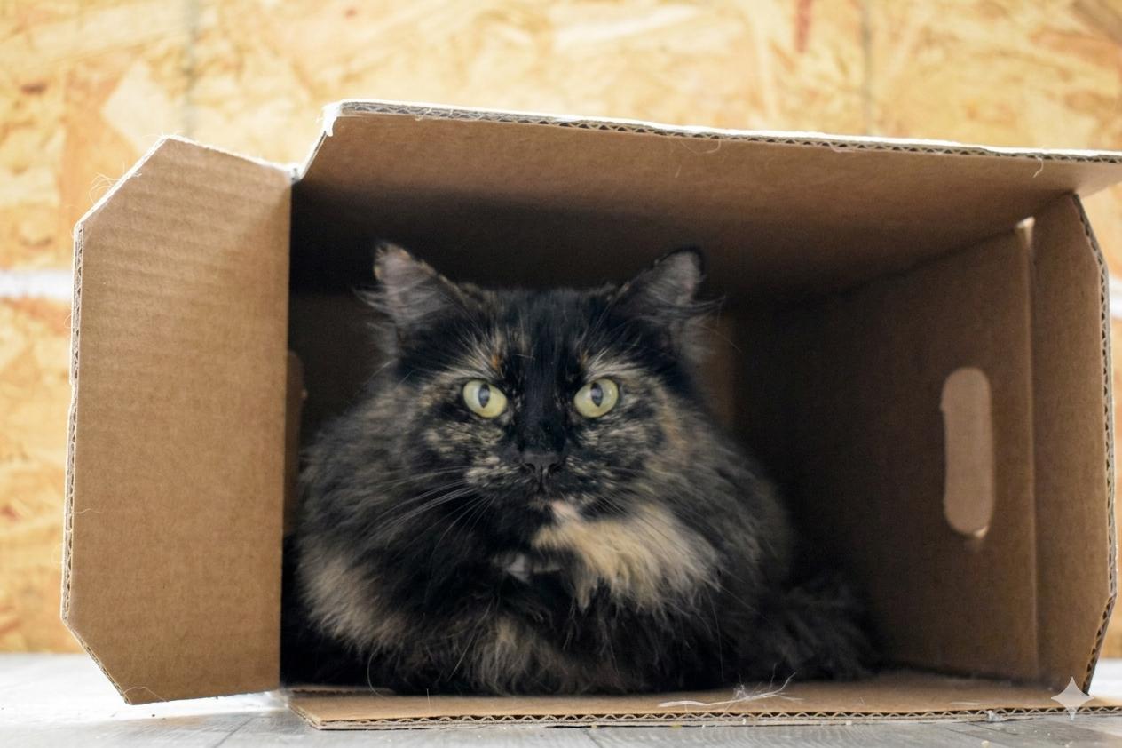 MAZIE, adoptable, Adult Female Domestic Long Hair.