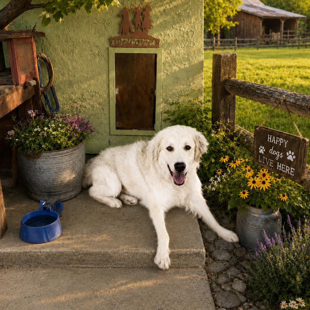 Desi, Adoptable, Adult Male Great Pyrenees & Golden Retriever.