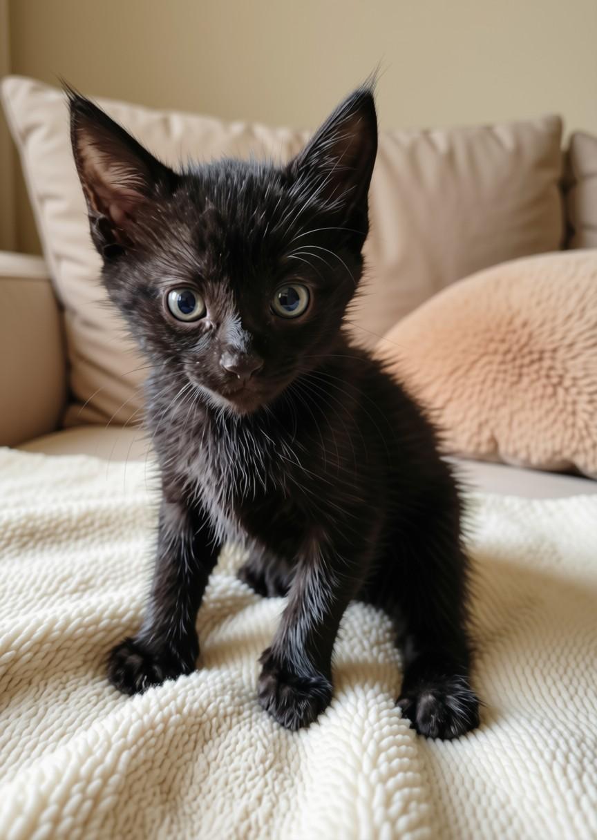 Eclipse, Adoptable, Kitten Female Domestic Medium Hair & Maine Coon.