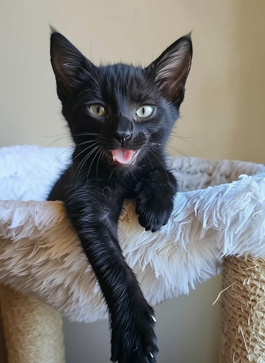 Eclipse - bonded to mama Tuxie, Adoptable, Kitten Female Domestic Medium Hair & Maine Coon.