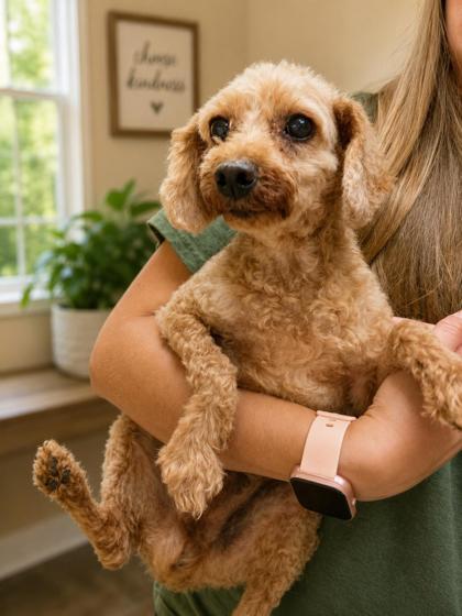 Everest, Adoptable, Senior Male Poodle.