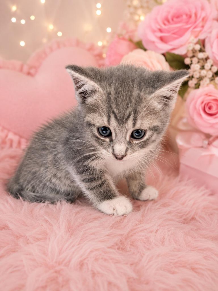 Fettuccine, Adoptable, Kitten Female Domestic Short Hair.